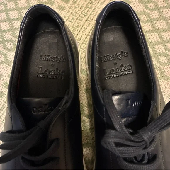 Loake Lifestyle black leather Sprint NWOB  size 44 US 11 - Picture 3 of 8